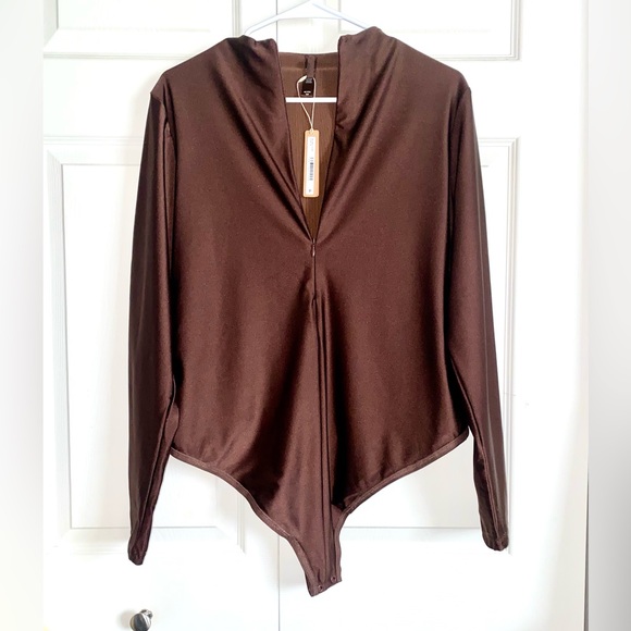 NWT SKIMS Bodysuit long sleeve zip up 4X - Picture 2 of 4